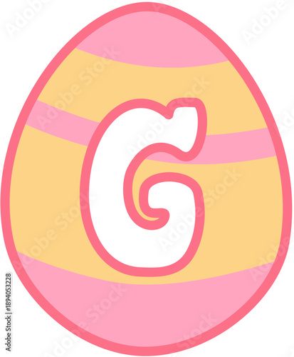 Easter Egg Font Letter G