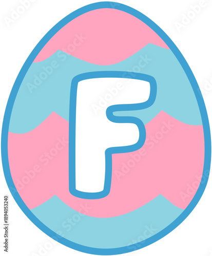 Easter Egg Font Letter F