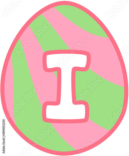 Easter Egg Font Letter I