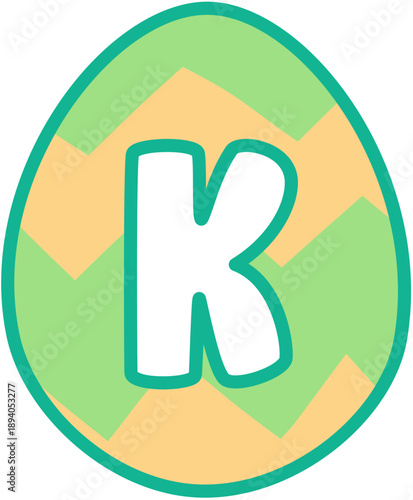 Easter Egg Font Letter K