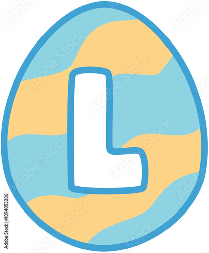 Easter Egg Font Letter L