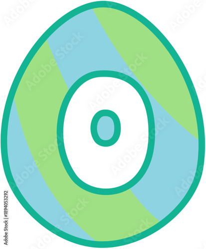 Easter Egg Font Letter O