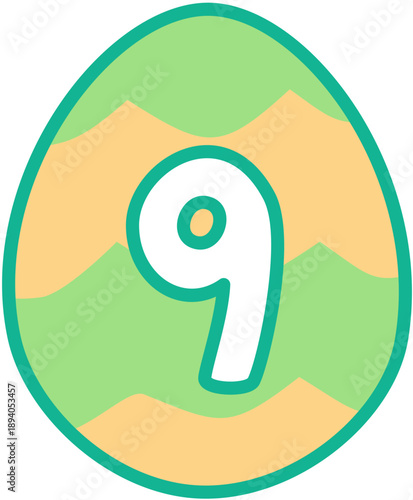Easter Egg Font Number 9