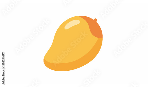 Simple mango illustration for kids vector drawing isolated on white