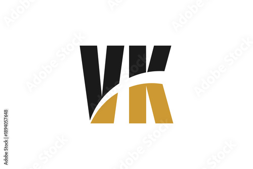 WA Letter Logo with Curve Shape, Modern Luxury Business Monogram Design