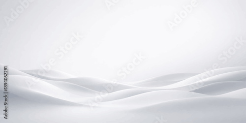 Abstract white and blue background with soft flowing waves creates a smooth silk texture and futuristic motion pattern for a professional business wallpaper illustration