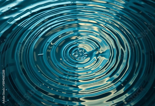 Expanding concentric circles of water, disturbed surface texture,  clean,  surface