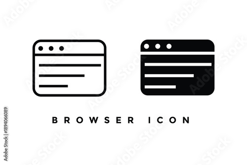 Browser flat and linear icon