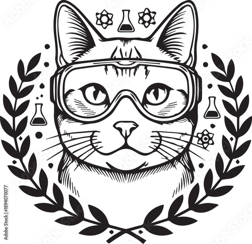 Integrated Graphic Suite Featuring Scientific Cat and Muscular Smartphone Mascots, Wild Animal and Architectural Logos, and Elegant Valentine’s Day Stationery