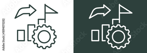 Challenge Icon White and Black Style Of