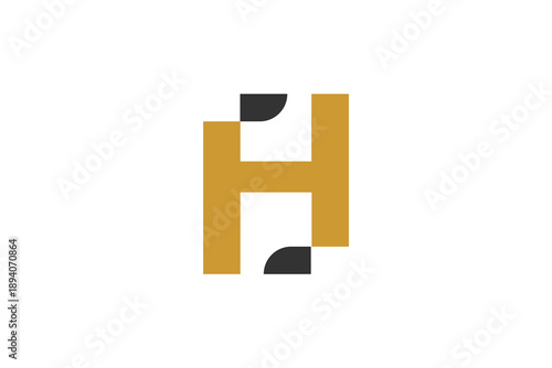 Luxury H Monogram Logo Design, Modern Geometric Lettermark Brand Symbol, Premium Corporate Identity