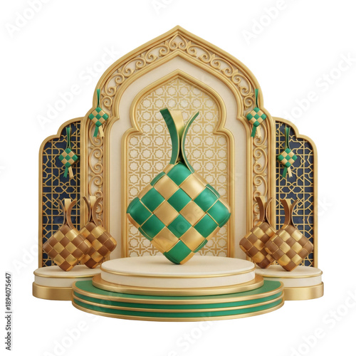 Centered ketupat podium premium decor