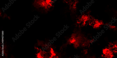 Dark red powder explosion cloud on black background. Abstract red and black grunge texture smoke. smoke fog misty texture overlay on dark black. paranormal red mystic smoke, clouds for movie.