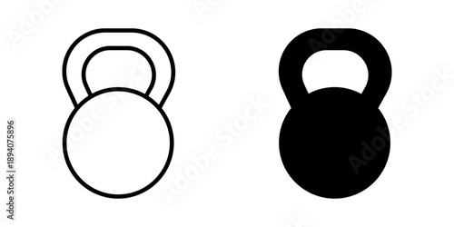 sports equipment or muscle building equipment kettlebell icon vector