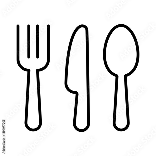 Fork knife signs. Food icons. Cutlery symbol. Cafe icon set. Restaurant icon.
