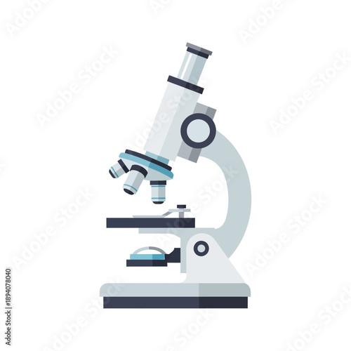 Modern Laboratory Microscope Illustration - Scientific Research Equipment
