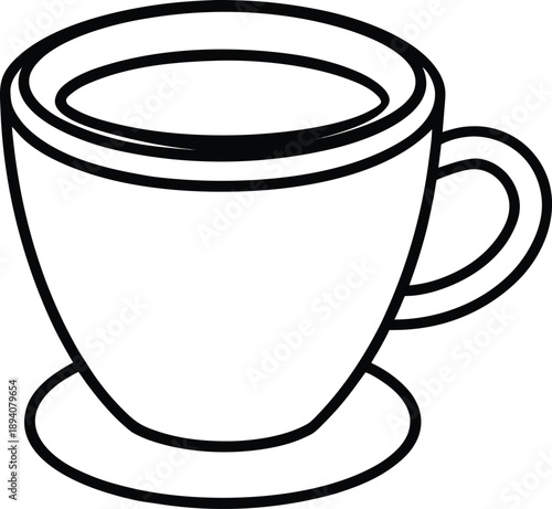 Coffee cup line art illustration