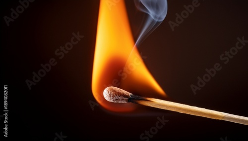Illustration Of A Burning Match