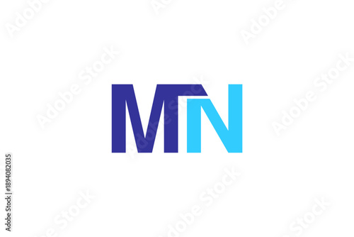 Modern MTN Monogram Logo Design, Creative Minimal Lettermark Symbol for Tech Corporate Branding