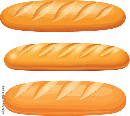 Fresh Baguette: Classic French Bread Illustration
