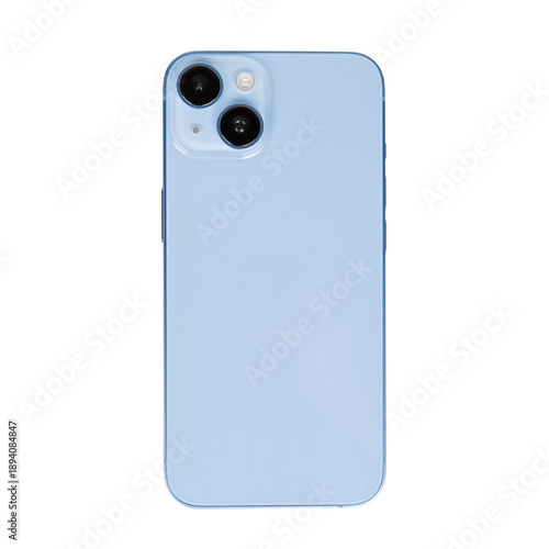 Mobile Blue Phone Isolated On White Background