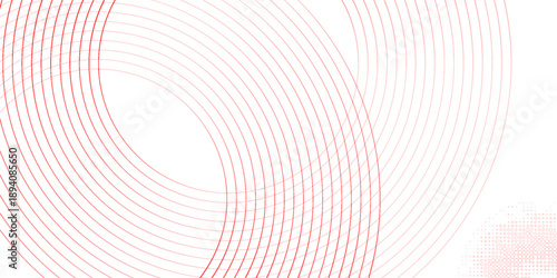 A collection of concentric red circles. A collection of radial sound waves or sonar rings. A set of radar icon symbols, vector.