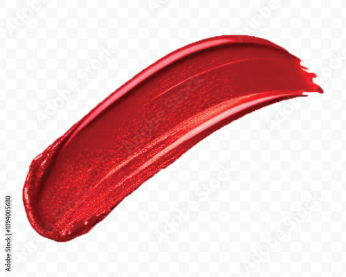 abstract 3d smooth glossy lipstick or paint swatch smear smudge in different color style isolated on white background