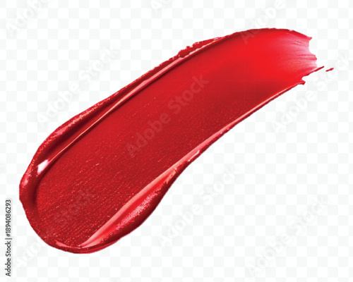 abstract 3d smooth glossy lipstick or paint swatch smear smudge in different color style isolated on white background