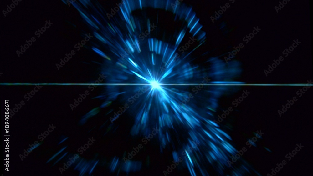 Fototapeta premium Real Lens Flare Reflections for Overlay or Transition Isolated on Black