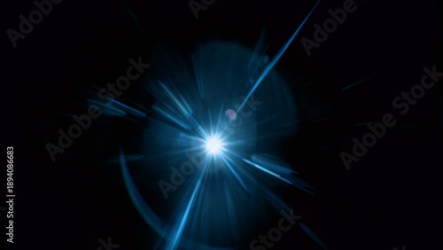 Foto Real Lens Flare Reflections for Overlay or Transition Isolated on Black