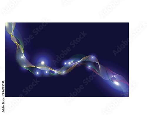 Vibrant light trails dancing in the dark