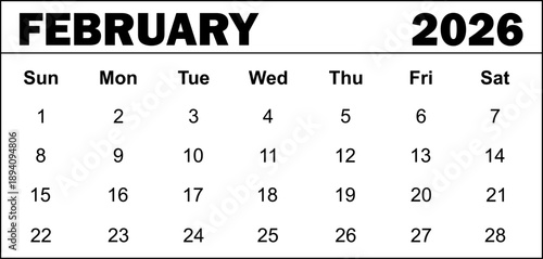 February 2026 Calendar 