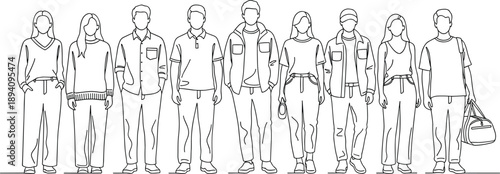 Diverse collection of professional business people office teams travelers with luggage musicians and active friends for corporate and lifestyle concepts