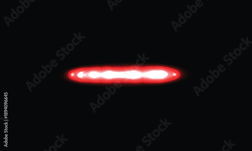 Red light emitting diode on black background
