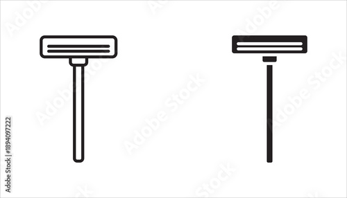 razor icon set. Shaving razor. barber shop sign. Vector Illustration on white background