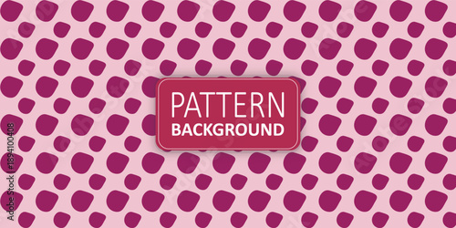 Pink Abstract Dot Pattern with Irregular Rounded Shapes