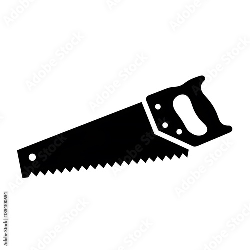 Black silhouette of a handsaw tool.