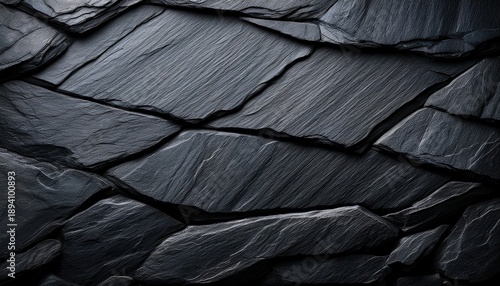 Dark Slate Texture With Rough Surface And Gradient Lighting