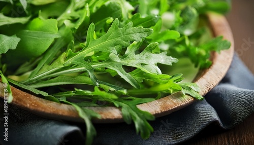 Fresh Arugula Leaves Close Up 3