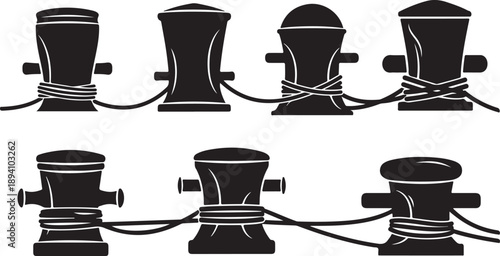 Connected chess pieces in black and white illustration style