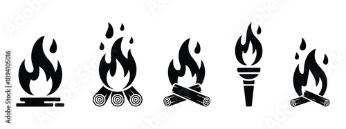 Fire icons and symbols