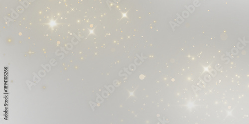 Shimmering gold dust PNG sparkles with warm yellow light, Christmas glitter particles and floating glowing sparks, with bokeh highlights that create a magical festive mood, perfect for holiday cards
