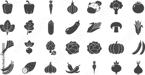 Variety of fresh vegetables and fruits for healthy eating and cooking