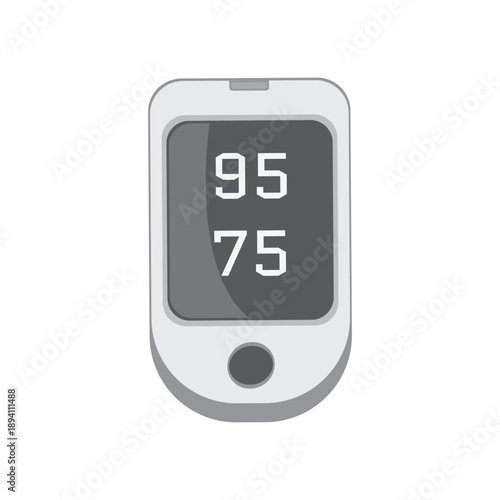 Pulse oximeter on a white background, Measuring pulse and blood oxygen saturation