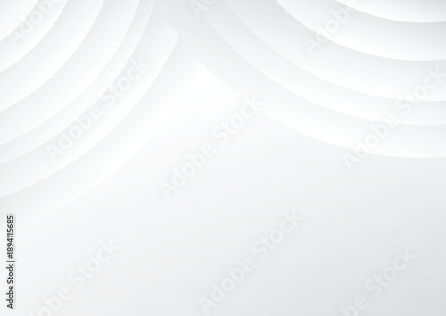 Modern White and Gray Abstract Background with Flowing Curved Lines