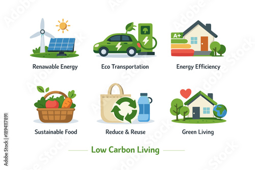 Eco-friendly practices for low carbon living: energy, transportation, and sustainability