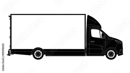 White Delivery Truck represents logistics, transportation, and efficient delivery services in a clean and professional visual form.