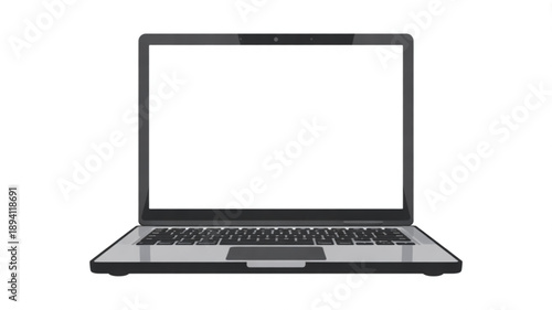 Modern Laptop Isolated on White represents advanced technology, productivity, and clean contemporary design presented in a minimal and professional style.