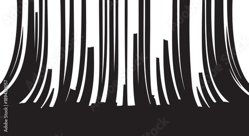 Black and white abstract barcode graphic design element closeup