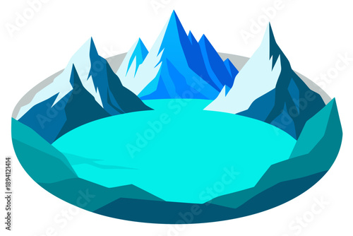Fantasy Glacial Lake Inspired by Moraine Lake